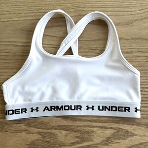Under Armour Youth Medium Black and White Crossback Sports Bra